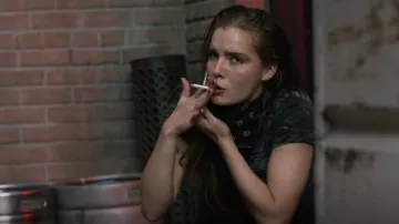 AllSaints Sweat T-Shirt in Tiger Print worn by Sandy Milkovich (Elise Eberle) as seen in Shameless (S11E03)