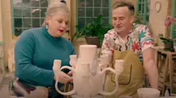 Camisa de cuello Reiss usada por Self - Concursante (James Fleet) como se ve en The Great Pottery Throw Down (T07E10)