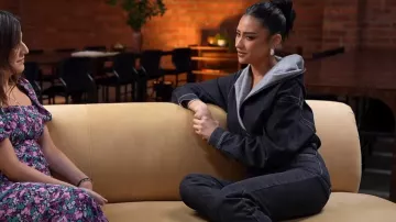 Alaia Archetypes High-Rise Slim-Leg Jeans worn by Shay Mitchell as seen in Today on March 11, 2024