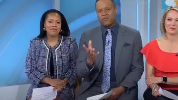 Sugarlips Audrey Tweed Blazer worn by Sheinelle Jones as seen in Today on March 11, 2024