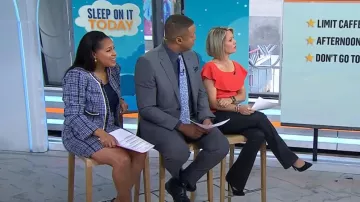 Sugarlips Audrey Tweed Zip Up Mini Skirt worn by Sheinelle Jones as seen in Today on March 11, 2024