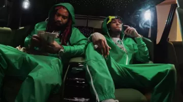 Nike Stadium Green Lined Trackpants worn by YoungBoy Never Broke Again in My BoBo [Official Music Video] Feat. HERM DA SHEEP