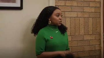 Maeve The Annalise Mock Neck Mini Dress worn by Janine Teagues (Quinta Brunson) as seen in Abbott Elementary (S03E06)