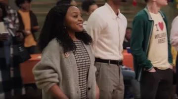 Theory Houndstooth Wool Minidress worn by Janine Teagues (Quinta Brunson) as seen in Abbott Elementary (S03E06)