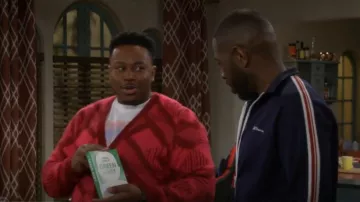 Asos Fluffy Cardi­gan worn by Marty Butler (Marcel Spears) as seen in The Neighborhood (S06E04)