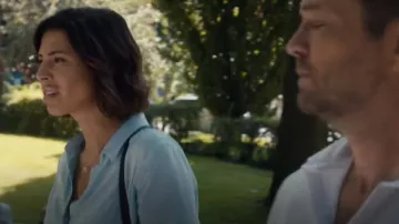 Equipment Essential Blouse worn by Angie Everett (Cindy Sampson) as seen in Private Eyes (S04E06)