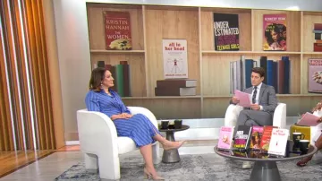 Rails Lacey Dress In Primrose Stripe worn by Sarah Gelman as seen in CBS Mornings on March 11, 2024