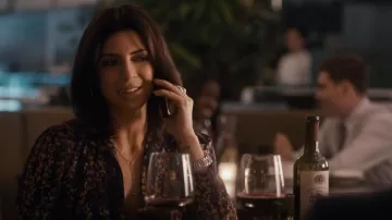 Reiss Esmerelda Dress worn by Angie Everett (Cindy Sampson) as seen in Private Eyes (S05E03)
