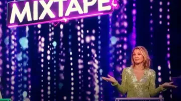 Chaqueta de lentejuelas Badgley Mischka usada por Vanessa Williams como se ve en Name That Tune (T03E19)