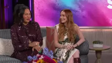 Dries van Noten Sequined crepe shirt worn by Ayesha Curry in The Kelly Clarkson Show (Season 5)