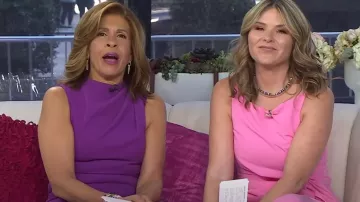 Jennifer Miller Crystal Link Earrings worn by Hoda Kotb as seen in Today on  March 12, 2024