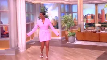 Mach & Mach Crystal Embellished Leather Double Bow Sandals worn by Tamron Hall as seen in The View on  March 12, 2024