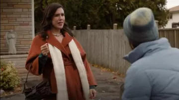 Mango Handmade Coat worn by Lisa (Nicole Power) as seen in Run the Burbs (S03E10)
