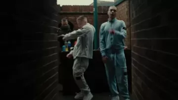 Stone Island Ivory Corduroy Hooded Overshirt worn by ArrDee in Time (Official Video) with @favedb95