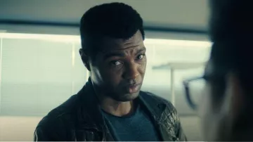 AllSaints Conroy Leather Jacket worn by Paul Lancaster (William Catlett) as seen in Constellation (S01E06)