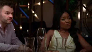 Showpo Adi­lah Maxi Dress - Cowl Neck Satin Dress worn by Cassandra Allen as seen in Married at First Sight (S11E28)