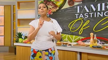 Christopher John Rogers Asymmetric Lace Up Top worn by Tamron Hall as seen in Tamron Hall Show  on March 12, 2024