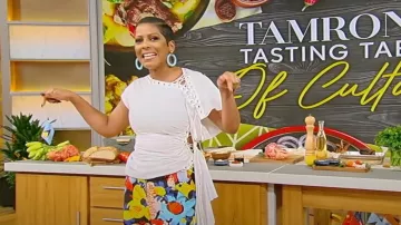Christopher John Rogers Petunia Floral Wide Leg Trouser worn by Tamron Hall as seen in Tamron Hall Show  on March 12, 2024