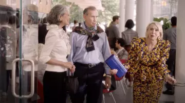 And Just Like That… Outfits: Bitsy Von Muffling (Julie Halston) is wearing Floral dress in season 1, episode 1 of the TV series