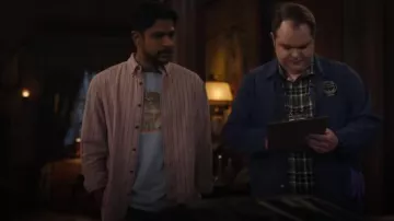 Atari Classic Centipede T-Shirt worn by Jay Arondekar (Utkarsh Ambudkar) as seen in Ghosts (S03E05)