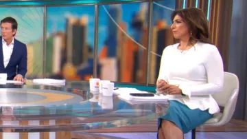 Ted Baker Lil­lyyy Top worn by Michelle Miller as seen in CBS Mornings on March 16, 2024