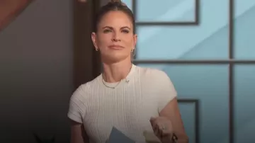 Simkhai Demitria Dress worn by Natalie Morales as seen in The Talk on March 15, 2024