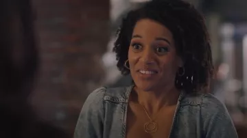 Ganni Blue Light Tine Denim Midi Dress worn by Ruby (Bethany Brown) as seen in Charmed (S04E07)