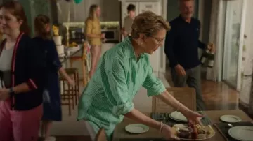 Reformation Loose Blouse Top Long Sleeve Top worn by Joy Delaney (Annette Bening) as seen in Apples Never Fall (S01E03)