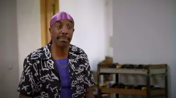 Neil Barrett Graf­fi­ti Writ­ing Cot­ton Blend Shirt worn by Leon (J. B. Smoove) as seen in Curb Your Enthusiasm (S12E07)