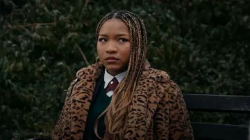 A.l.c. Stone Faux Fur Coat worn by Delilah (Laya DeLeon Hayes) as seen in The Equalizer (S04E04)