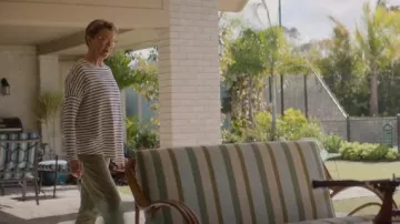 Seed Heritage Core Asymmetrical Top in White Multi worn by Joy Delaney (Annette Bening) as seen in Apples Never Fall (S01E06)