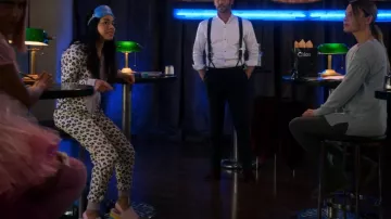 Y.R.U Qozii Pastel Faux Fur Slides worn by Ella Lopez (Aimee Garcia) as seen in Lucifer (S06E08)