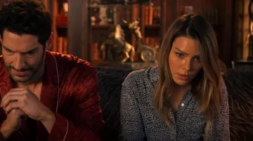 Rails Josephine Shirt In Blue Lynx worn by Chloe Decker (Lauren German) as seen in Lucifer (S06E09)