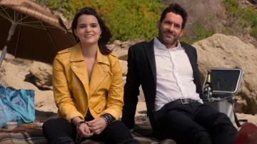 Zara Leather Biker Jacket worn by Rory (Brianna Hildebrand) as seen in Lucifer (S06E09)