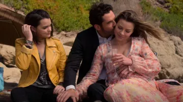 Rococo Sand Tie Waist Metallic Maxi Dress worn by Chloe Decker (Lauren German) as seen in Lucifer (S06E09)