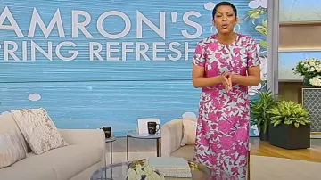 LA Double J Swing Maxi Dress worn by Tamron Hall as seen in Tamron Hall Show on March 18, 2024