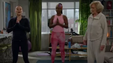 Nike Women's One High-waist Full-length Leggings In Playful Pink worn by Abishola (Folake Olowofoyeku) as seen in Bob Hearts Abishola (S05E07)