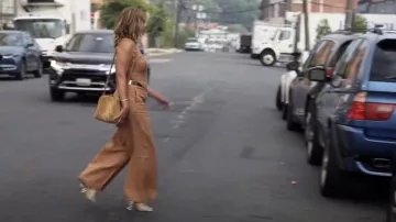 Cult Gaia Ira Spiral Heel Mules worn by Robyn Dixon as seen in The Real Housewives of Potomac (S08E16)