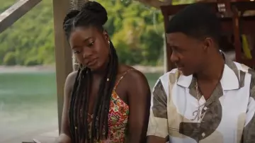 Ba&sh Baila Dress worn by DS Naomi Thomas (Shantol Jackson) as seen in Death in Paradise (S13E03)