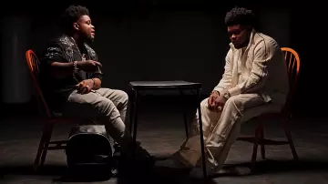 Nike Air Force 1 Low sneakers in white worn by BossMan Dlow in Mr Pot Scraper (Official Video)