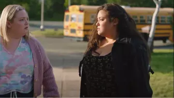 Horoscopez Plus Lis­ten To Your Signs Body­con Dress worn by Astrid (Jana Morrison) as seen in Astrid & Lilly Save the World (S01E02)