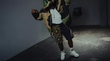 Nike Air Force 1 Low 'White' sneakers worn by 42 Dugg in Wock N Red (Official Music Video)