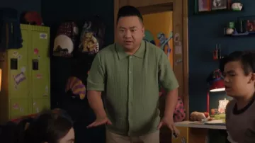 Samsoe Derek Polo worn by Andrew Pham (Andrew Phung) as seen in Run the Burbs (S03E11)