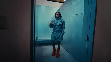 Prada Grey Utility Cargo Pocket Field Shirt worn by Gunna in Prada Dem (feat. Offset) [Official Video]