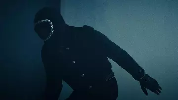 Prada Black Shearling Crystal Button Cropped Jacket worn by Gunna in Prada Dem (feat. Offset) [Official Video]