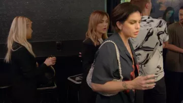 Ksubi Short Sleeve Shirt Top Re­sort Black Flower Nft worn by Kate Maloney as seen in Vanderpump Rules (S11E08)