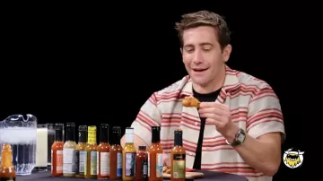 Cartier Santos watch worn by Jake Gyllenhaal as seen in Hot Ones