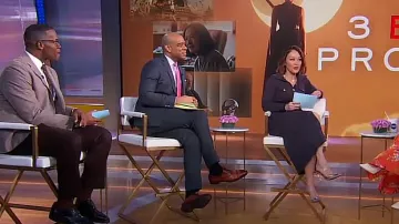 Robe longue Sandro Zina portée par Eva Pilgrim vue dans Good Morning America le 20 mars 2024