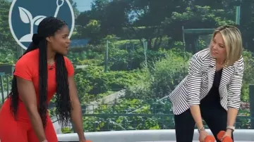 Chemise courte à manches courtes Lululemon Swiftly Tech portée par Ciara V. Lucas comme on le voit dans Aujourd’hui le 18 mars 2024