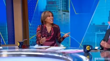 Fuzzi Printed Sheath Dress worn by Robin Roberts as seen in Good Morning America on March 20, 2024